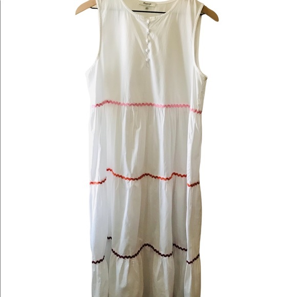MADEWELL Rickrack Cattail Tiered Dress Size Medium - Picture 8 of 12